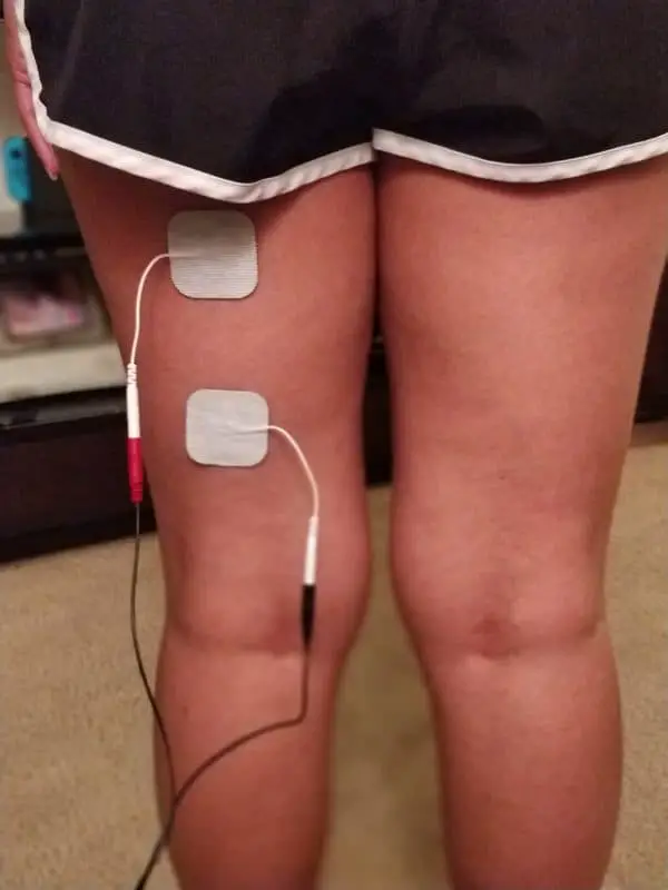 TENS unit placement for hamstring