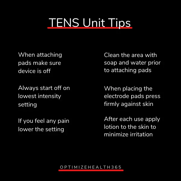TENS unit tips